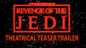 STAR WARS RETURN OF THE JEDI- Theatrical teaser trailer. REVENGE OF THE JEDI TITLE. Released May 25, 1983. Caped Wonder Stuns City!