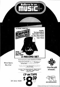 STAR WARS THE EMPIRE STRIKES BACK- Newspaper ad. May 20, 1980.