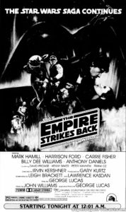 STAR WARS THE EMPIRE STRIKES BACK- Newspaper ad. May 20, 1980.