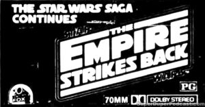 THE EMPIRE STRIKES BACK- Newspaper ad. May 19, 1980.