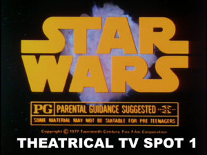 STAR WARS- Theatrical TV spot 1.
Released May 25, 1977.