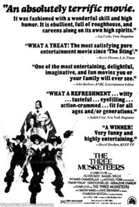 THE THREE MUSKETEERS- Newspaper ad. May 18, 1974.