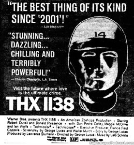 THX 1138- Newspaper ad. May 16, 1971.