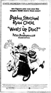 WHAT'S UP, DOC?- Newspaper ad. May 13, 1974.