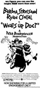 WHAT'S UP, DOC?- Newspaper ad. May 15, 1974.