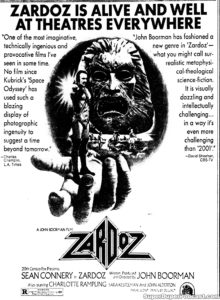 ZARDOZ- Newspaper ad. May 17, 1974.