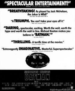 BATMAN- Newspaper ad. June23, 1989. Caped Wonder Stuns City!