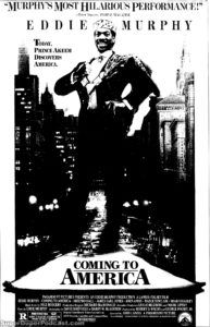 COMING TO AMERICA- Newspaper ad. June 29, 1988.