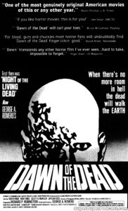 DAWN OF THE DEAD- Newspaper ad. May 26, 1979.