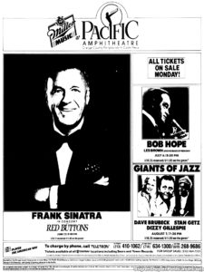 FRANK SINATRA- Newspaper ad. June 22, 1986.
Caped Wonder Stuns City!