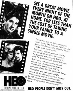 GREASE/YANKS- HBO television guide ad. May 24, 1980.