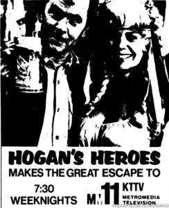 HOGAN'S HEROES- KTTV television guide ad. may 26, 1975.