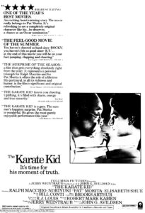 THE KARATE KID- Newspaper ad. June 29, 1984.