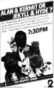 THE MUPPET SHOW- CBS television guide ad. May 26, 1980.