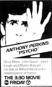 PSYCHO- Television guide ad. may 26, 1978.