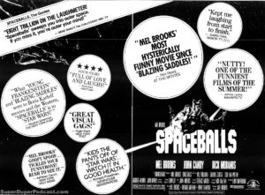 SPACEBALLS- Newspaper ad. June 24, 1987. Caped Wonder Stuns City!