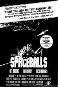 SPACEBALLS- Newspaper ad.
June 25, 1987.
Caped Wonder Stuns City!