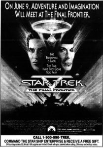STAR TREK V THE FINAL FRONTIER- Newspaper ad. June 4, 1989.
Caped Wonder Stuns City!