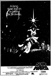 STAR WARS- newspaper ad. May 25, 1977.