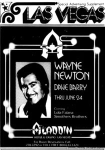 WAYNE NEWTON- Newspaper ad. May 24, 1981.