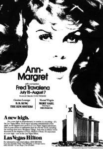 ANN MARGRET- Newspaper ad. July 15 1975.