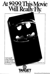 BATMAN- Home video ad. July 15, 1990.