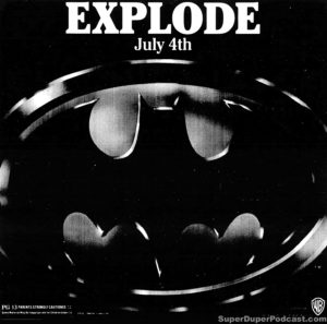 BATMAN- Newspaper ad. July 4, 1989. Caped Wonder Stuns City!