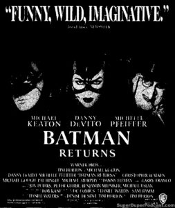 BATMAN RETURNS- Newspaper ad. July 27, 1992.