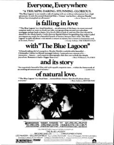 THE BLUE LAGOON- Newspaper ad. July 28, 1980. Caped Wonder Stuns City!