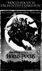 HOCUS POCUS- Newspaper ad. July 28, 1993. Caped Wonder Stuns City!