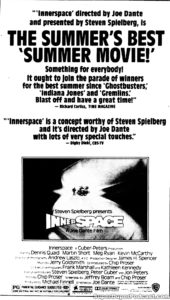 INNERSPACE- Newspaper ad. July 23, 1987.