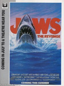 JAWS THE REVENGE- Newspaper ad. July 17, 1987. Caped Wonder Stuns City!