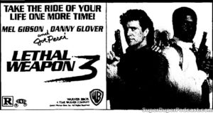 LETHAL WEAPON 3- Newspaper ad. July 29, 1993. Caped Wonder Stuns City!