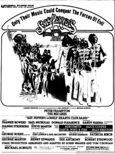 SGT PEPPER'S LONELY HEARTS CLUB BAND- Newspaper ad. July 30, 1978. Caped Wonder Stuns City!