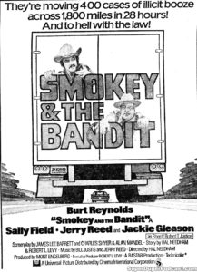 SMOKEY AND THE BANDIT- Newspaper ad. July 14, 1977. Caped Wonder Stuns City!