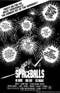 SPACEBALLS- Newspaper ad. July 4, 1987. Caped Wonder Stuns City!