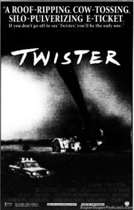 TWISTER- Newspaper ad. July 21, 1996.
Caped Wonder Stuns City!