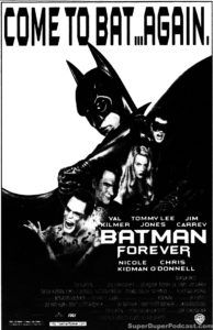 BATMAN FOREVER- Newspaper ad. August 5, 1995. Caped Wonder Stuns City!