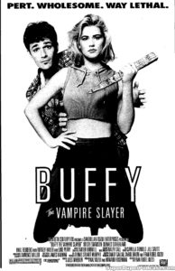 BUFFY THE VAMPIRE SLAYER- Newspaper ad. August 2, 1992.