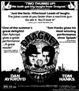 DRAGNET- Newspaper ad. August 20, 1987. Caped Wonder Stuns City!