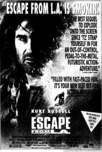 ESCAPE FROM L.A.- Newspaper ad. August 9, 1996.