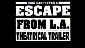 ESCAPE FROM LA.A.- Theatrical trailer. Released August 9, 1996. Caped Wonder Stuns City!