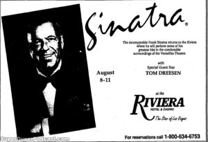 FRANK SINATRA- Newspaper ad. August 9, 1991.