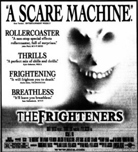 THE FRIGHTENERS- Newspaper ad. August 18, 1996. Caped Wonder Stuns City!