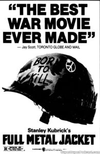 FULL METAL JACKET- Newspaper ad. August 22, 1987.