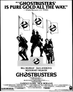 GHOSTBUSTERS- Newspaper ad. August 11, 1984.