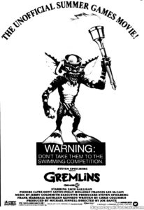 GREMLINS- Newspaper ad. August 13, 1984. Caped Wonder Stuns City!