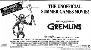 GREMLINS- Newspaper ad. August 3, 1984.