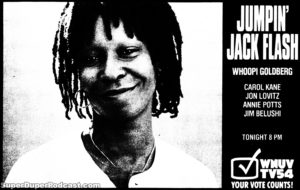 JUMPIN' JACK FLASH- WNUV television guide ad. August 6, 1991. Caped Wonder Stuns City!