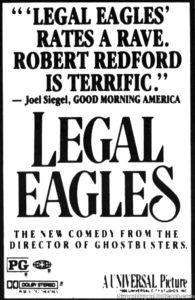 LEGAL EAGLES- Newspaper ad. August 22, 1986.